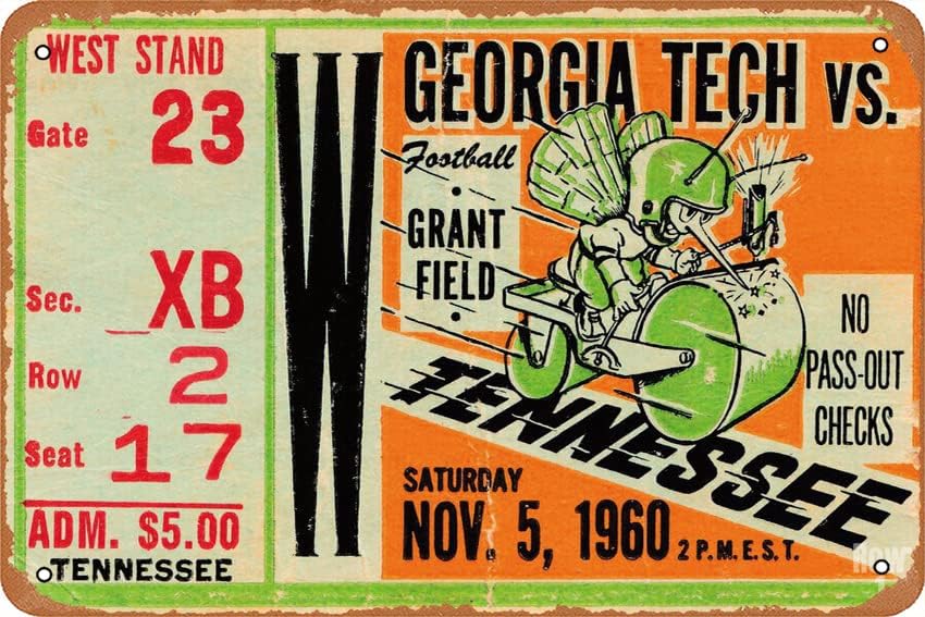 1960 GEORGIA TECH VS. TENNESSE - Office And Tech review and price