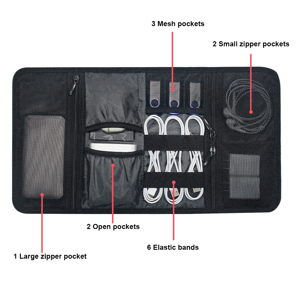Tech Organizer Bag Cable Stora - Office And Tech review and price