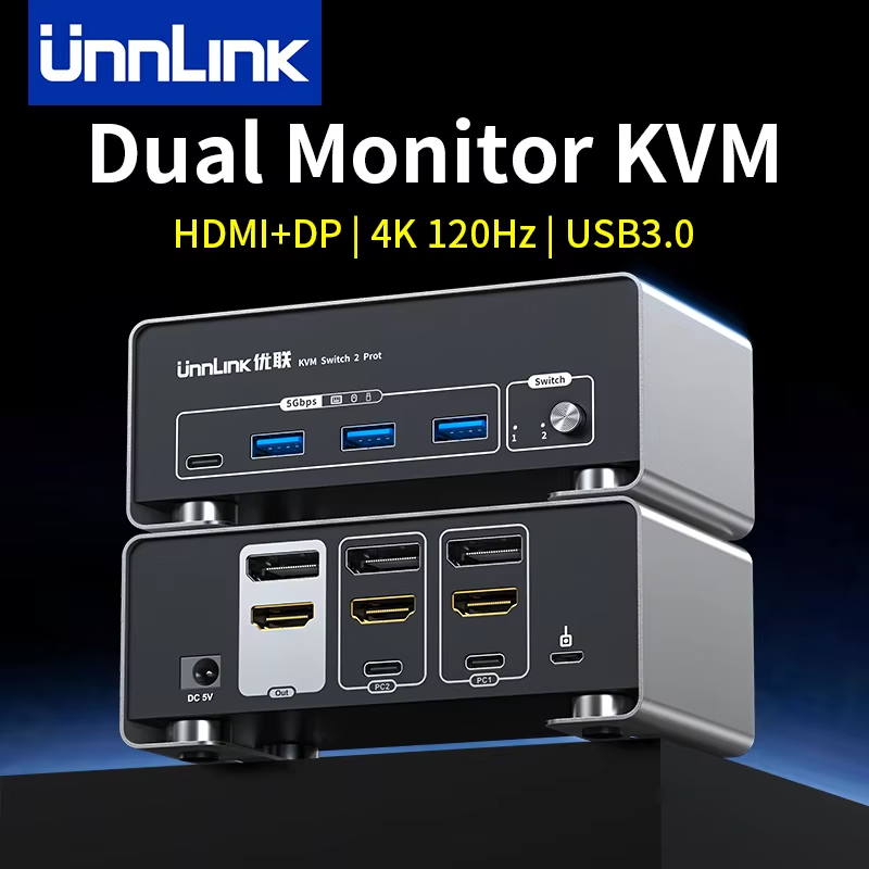 Unnlink 4K 120Hz HDMI + DP Dua - Hdmi Matrix Switch review and price